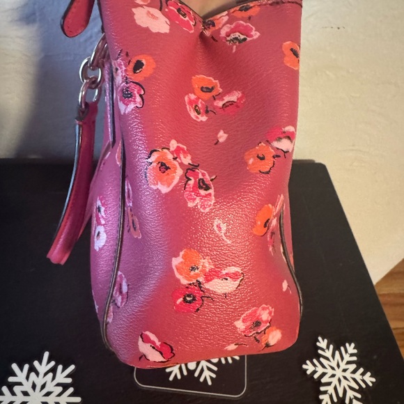 Coach Pink Floral Handbag - Picture 8 of 16